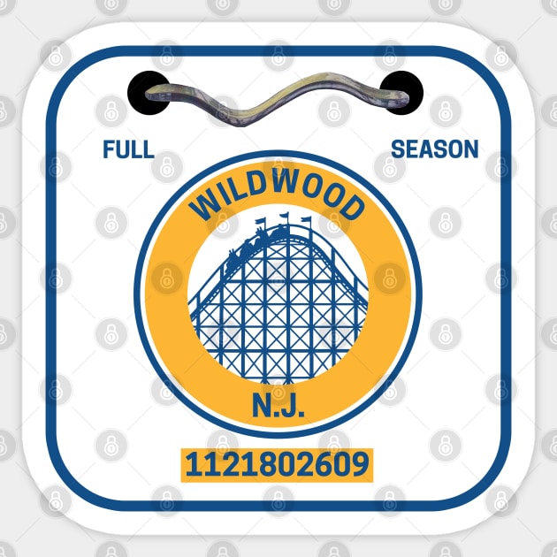 Wildwood New Jersey Beach Badge Sticker by fearcity